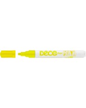 Перманентен маркер Ico Deco - объл връх, жълт
