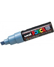 Перманентен маркер със скосен връх Uni Posca - PC-8K, 8 mm, шистово сив
