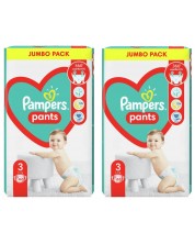 Пелени гащи Pampers Pants - JP, Размер 3, 6-11 kg, 2 х 62 броя