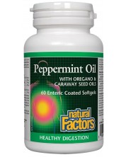 Peppermint Oil, 60 капсули, Natural Factors