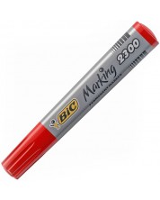 Перманентен маркер Bic - 2300 скосен връх, червен