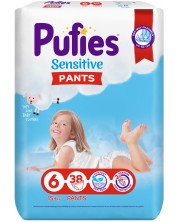 Пелени гащи Pufies Pants Sensitive 6, 38 броя