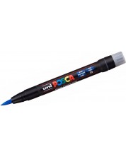 Перманентен маркер четка Uni Posca - PCF-350, син