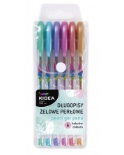 Перлени гел химикалки Kidea - 6 цвята -1
