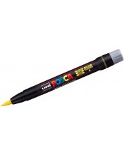 Перманентен маркер четка Uni Posca - PCF-350, жълт -1