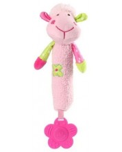Писукаща играчка с гризалка Babyono - Овца розова
