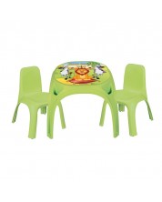 Pilsan Маса с два стола King Зелен -1