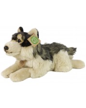 Плюшена играчка Rappa Еко приятели - Вълк, лежащ, 35 cm