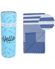 Памучна кърпа в кутия Hello Towels - Malibu, 100 х 180 cm, синя