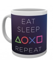 Чаша Playstation - Eat, Sleep, Play, Repeat