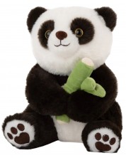 Плюшена играчка Амек Тойс - Панда с бамбук, 23 cm -1