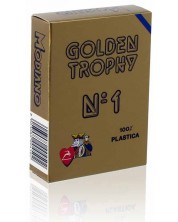 Пластични карти за игра Golden Trophy - син гръб -1
