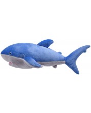 Плюшена играчка Wild Planet - Синя акула, 40 cm