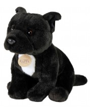 Плюшена играчка Rappa Еко приятели - Стафордширски бултериер, 30 cm, черен