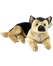 Плюшена играчка Rappa Еко приятели - Куче Немска овчарка, лежащо, 38 cm -1
