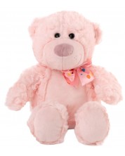 Плюшена играчка Амек Тойс - Мече с панделка, розово, 25 cm