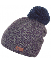 Плетена зимна шапка с помпон Sterntaler - Сива, размер 55, 4-6 г