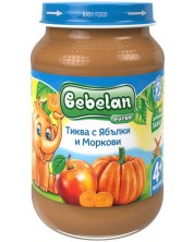 Плодово пюре  Bebelan Puree  - Тиква, ябълки и моркови, 190 g -1