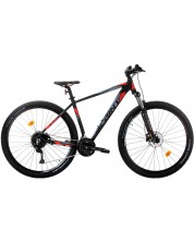 Планински велосипед със скорости SPRINT - Maverick, 29", 520 mm, черен/червен -1