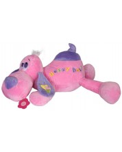 Плюшена играчка Амек Тойс - Легнало куче, розово, 53 cm -1