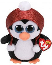 Плюшена играчка TY Toys - Пингвинче с шапка, 15 cm -1