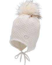 Плетена зимна шапка Sterntaler - 47 cm, 9-12 м, екрю -1