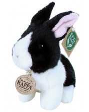 Плюшена играчка Rappa Еко приятели - Зайче, бяло и черно, 16 сm -1