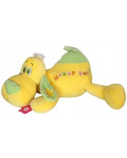 Плюшена играчка Амек Тойс - Легнало куче, жълто, 53 cm