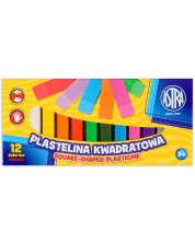 Квадратен пластилин Astra - 12 цвята -1