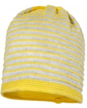 Плетена шапка Maximo - Жълто/сива, размер 45, 9-12 м