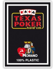 Пластични покер карти Texas Poker - черен гръб -1