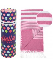 Памучна кърпа в кутия Hello Towels - Malibu, 100 х 180 cm, розова