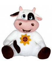 Плюшена играчка Амек Тойс - Крава с цвете, 48 сm