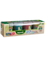 Пластилин Play-Toys - Натурални цветове, 4 х 50 g