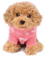Плюшена играчка Studio Pets - Куче Пудел с блузка, Бисквитка, 23 cm -1