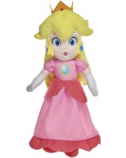 Плюшена фигура Nintendo Games: Super Mario Bros. - Princess Peach, 25 cm