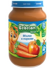 Плодово пюре Bebelan Puree -  Ябълки и моркови, 190 g -1