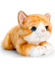 Плюшена играчка Keel toys - Легнало коте, оранжево, 32 cm -1