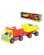 Пластмасова играчка Polesie - Камион с ремарке Basics -1
