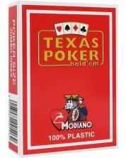 Пластични покер карти Texas Poker - червен гръб