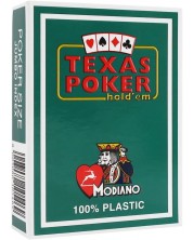 Пластични покер карти Texas Poker - тъмно зелен гръб