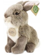 Плюшена играчка Rappa Еко приятели - Сиво Зайче, седящо, 18 cm -1