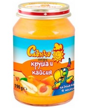 Плодово  пюре Слънчо - Круша и кайсия, 190 g -1