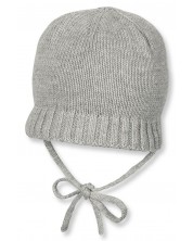 Плетена шапка с поларена подплата Sterntaler - 47 cm,  9-12 месеца, сива