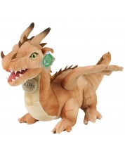 Плюшена играчка Rappa Еко приятели - Кафяв дракон, 40 cm -1