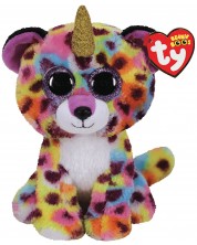 Плюшена играчка TY Toys Beanie Boos - Леопардче с рог Giselle, 15 cm, асортимент