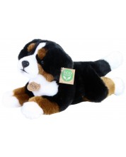 Плюшена играчка Rappa Еко приятели - Куче Бернски зененхунд, лежащо, 30 cm