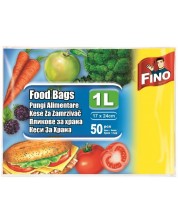Пликове за храна Fino - 1 L, 17 х 24 cm, 50 броя