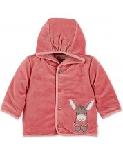 Плюшено бебешко палтенце Sterntaler - С магаренце, 68 cm, 5-6 месеца, розово -1