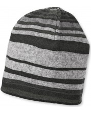 Плетена шапка с подплата Sterntaler - 57 cm, 8+ години, сиво-черна -1